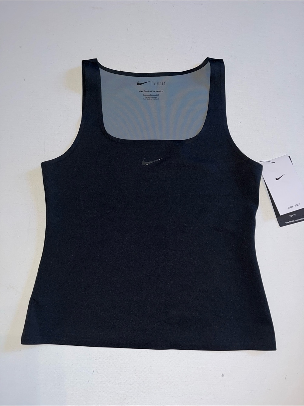 Nike Form Tank Top Womens S  Stealth Evaporation HQ8082 black Tight Dri-fit $65